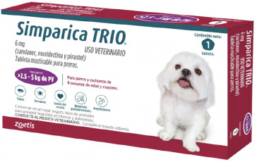 Simparica Trio Perros - 2.5 Kg a 5kg